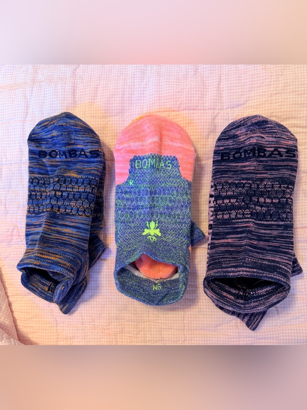 BOMBAS Ankle Gripper Hex-tech Socks - 3-pair Bundle SMALL NWOT - Picture 3 of 4